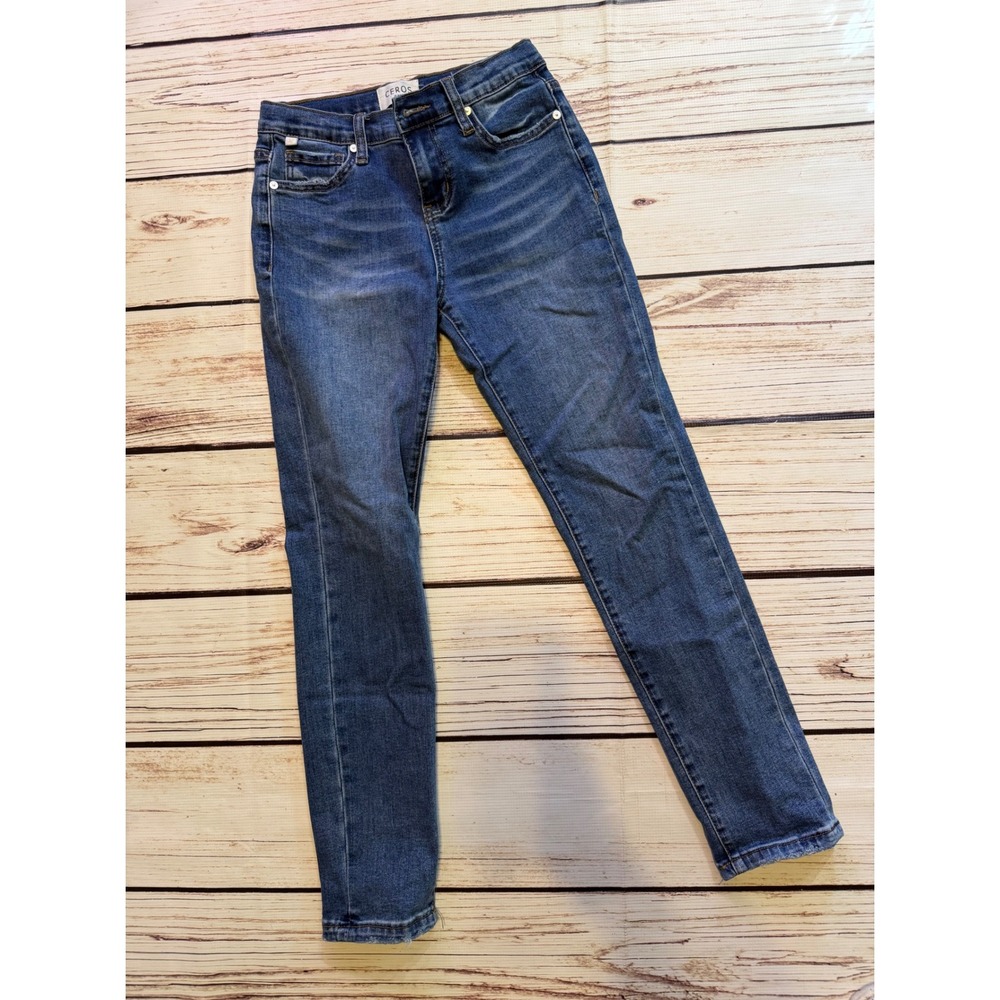Ceros Jeans Womens Size 12 Skinny Denim Medium Wash Whiskered Blue Pants